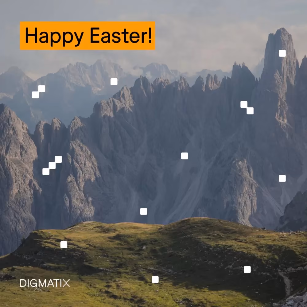 Happy Easter from Digmatix Lithuania Wishing our clients, partners, and colleagues a joyful refreshing ho