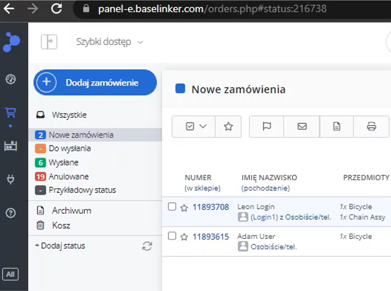 Business Central integracja z Baselinkerem