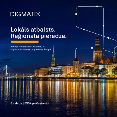 Tava galvenā kontaktpersona un saskarsme ar #DIGMATIX var būt lokāla, taču komanda stiepjas arī aiz Latvijas robežām.Kopā D
