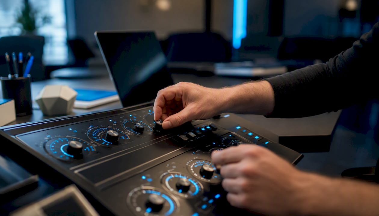 Hands tuning performance marketing dials