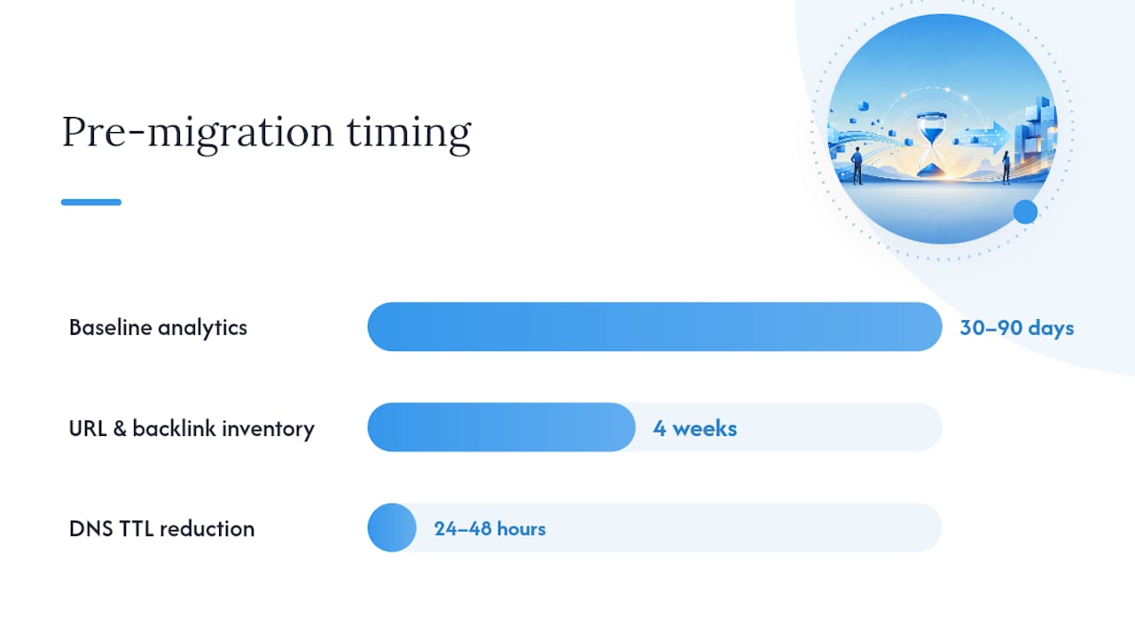 Site migration planning steps diagram