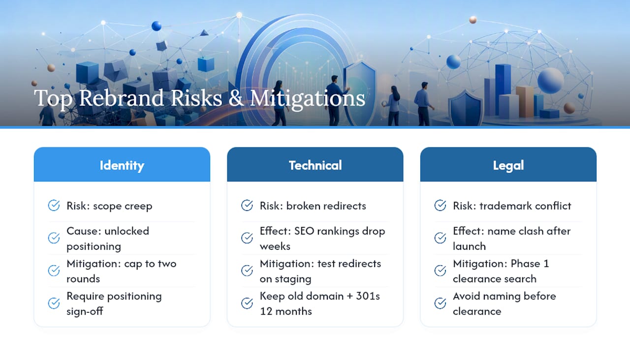 Three rebrand risks and their mitigations