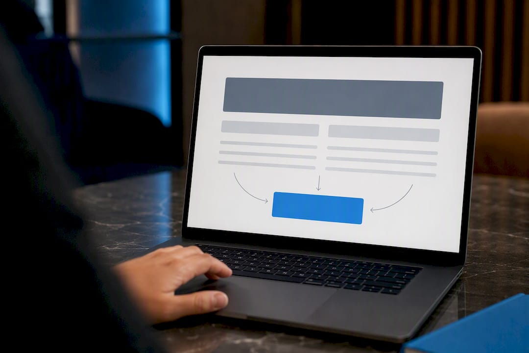 Illustration of visual hierarchy around CTA
