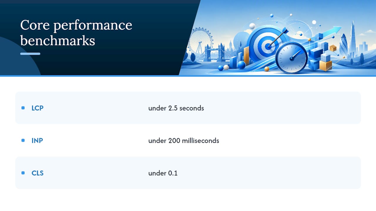 Core Web Vitals benchmark targets