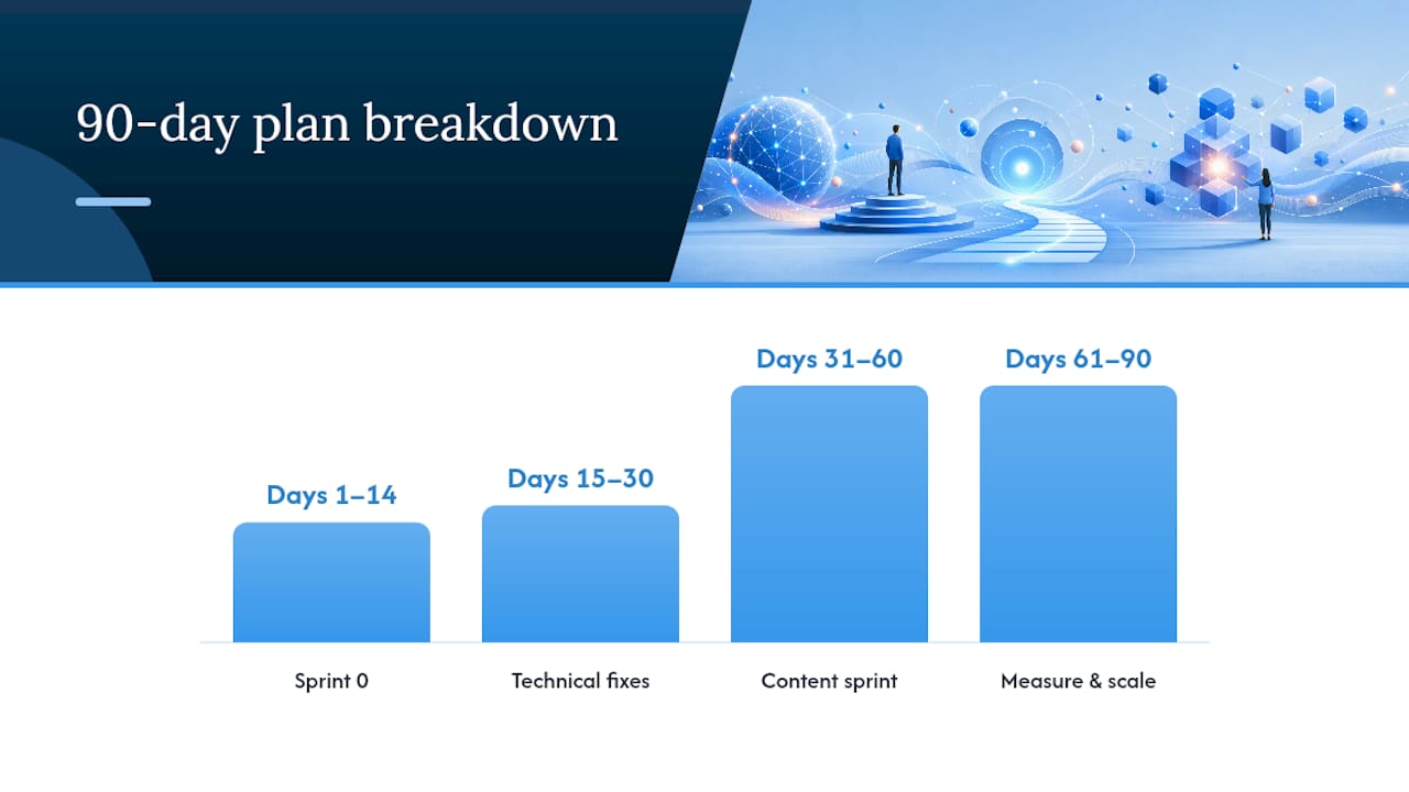 What Does a 90-Day LLM SEO Plan Look Like? — overview diagram