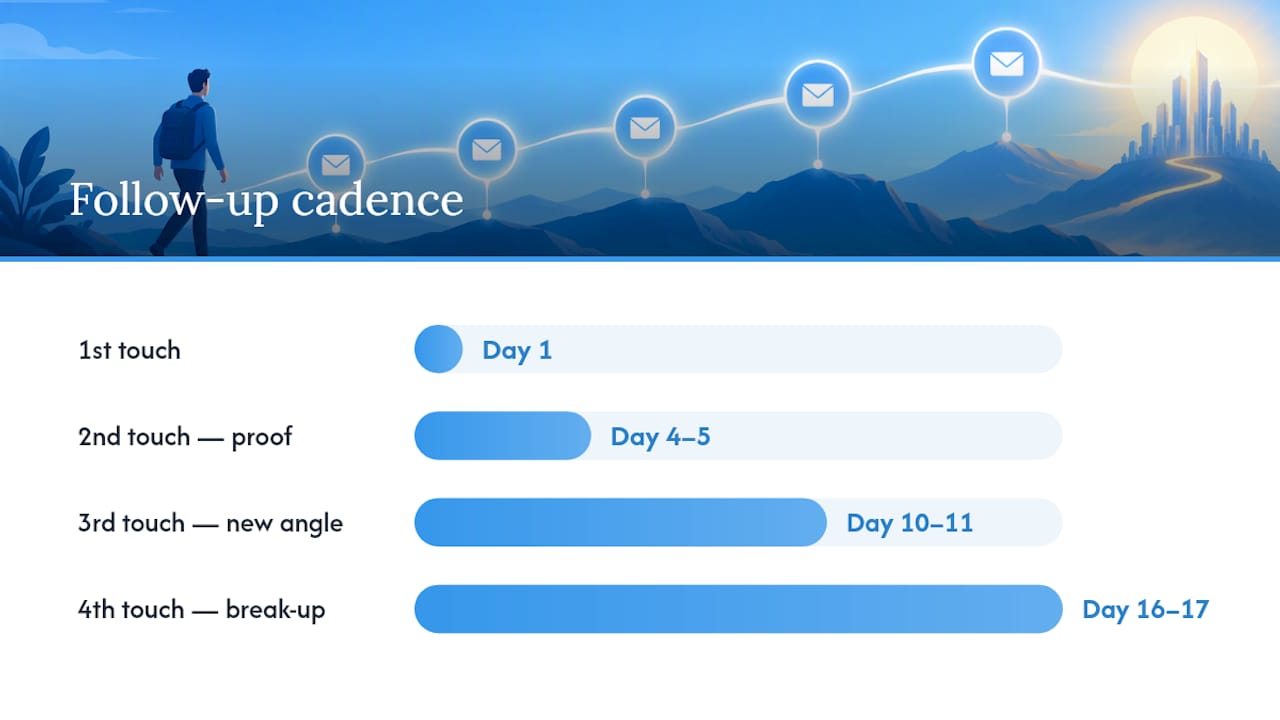 How to structure your follow-up sequence — overview diagram