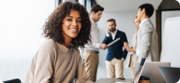 Diverse group of professionals in a meeting