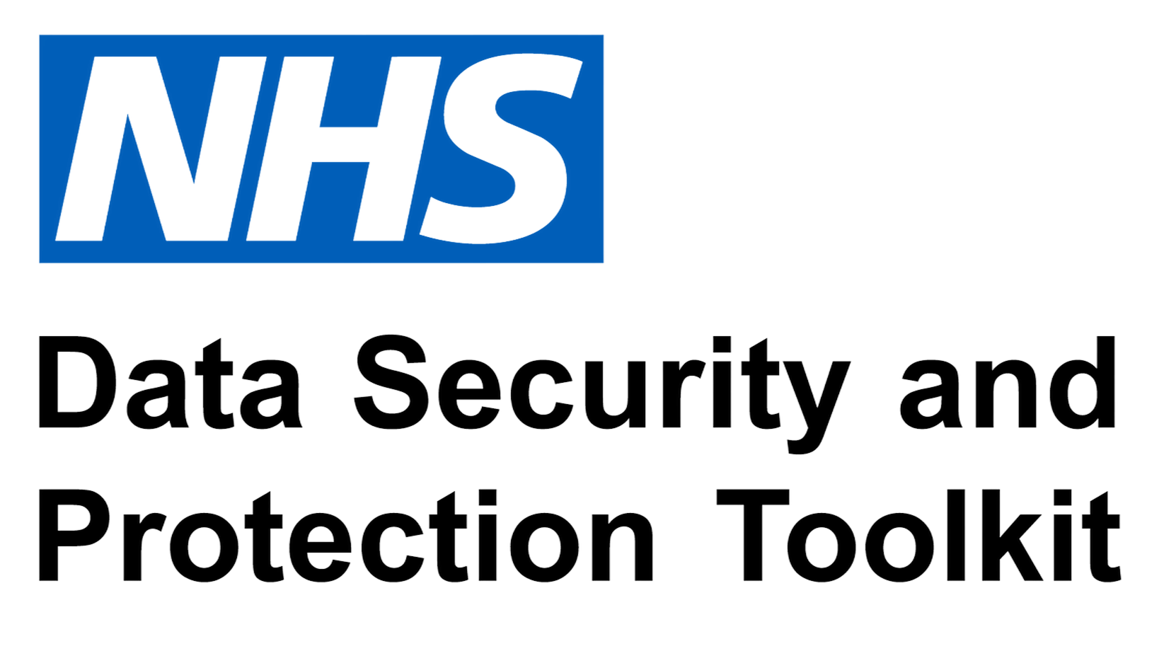 NHS logo above text reading 'Data Security and Protection Toolkit'.