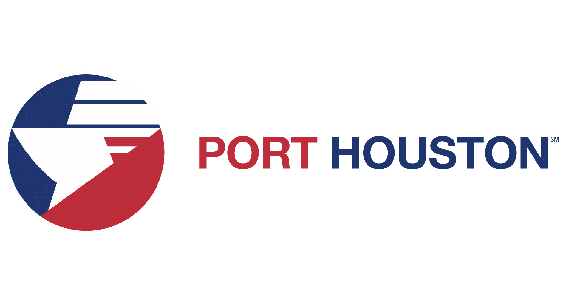Port Houston logo with a star and stripes in a circular emblem next to red and blue text.
