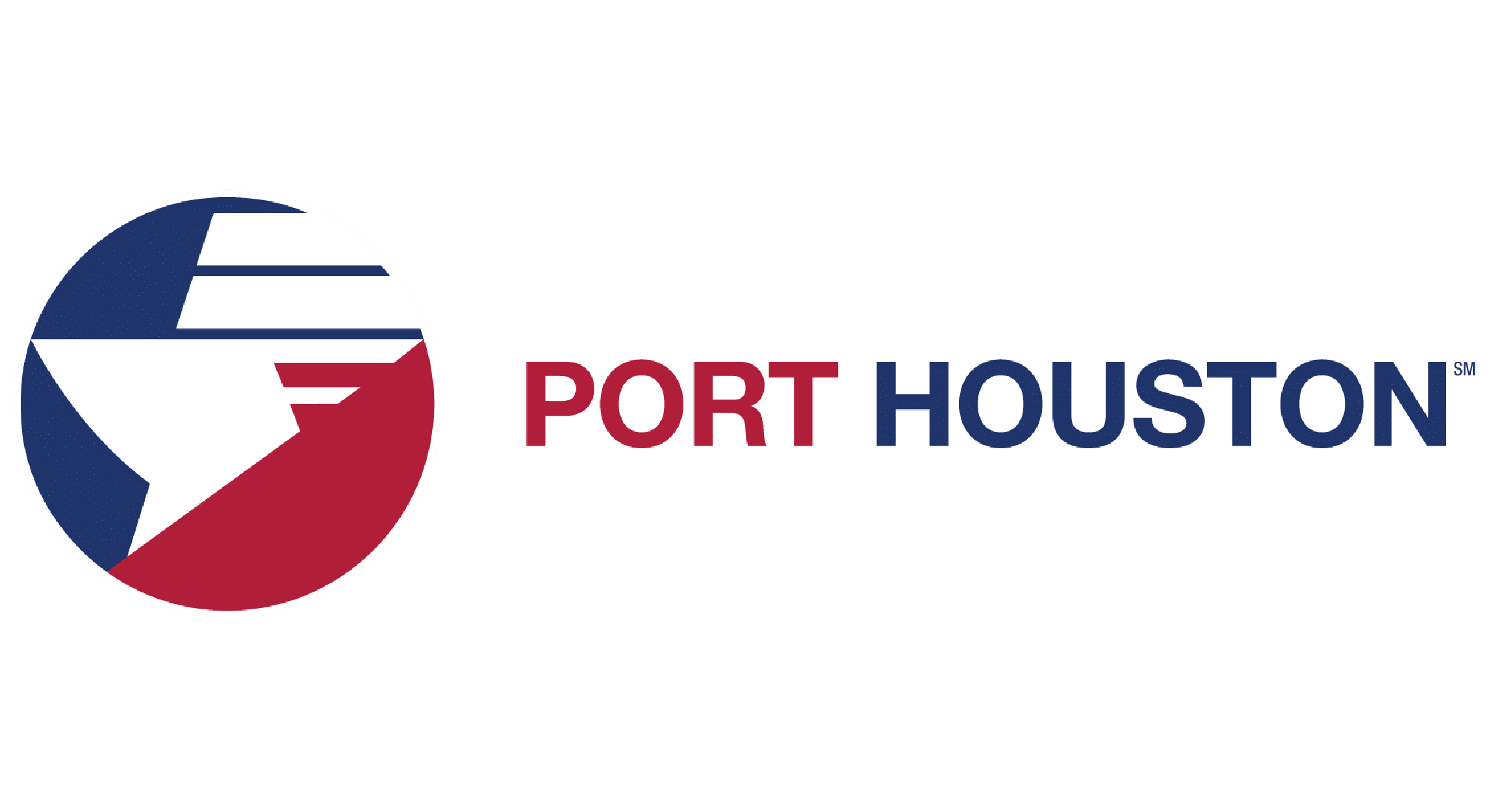 Port Houston logo with a star and stripes in a circular emblem next to red and blue text.