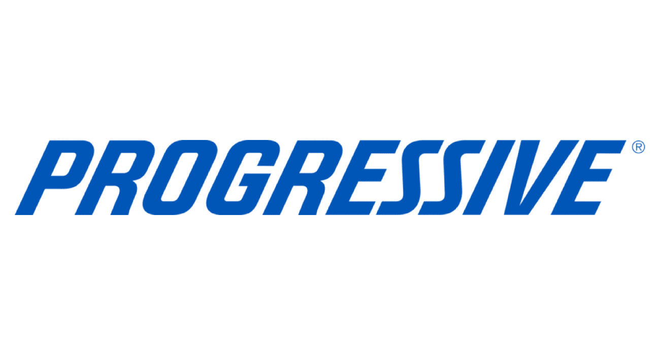The Progressive logo in bold blue letters.