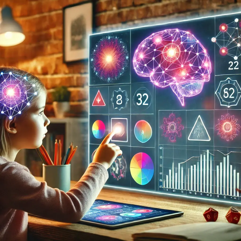 Child learning math through an interactive Socratic tutoring interface