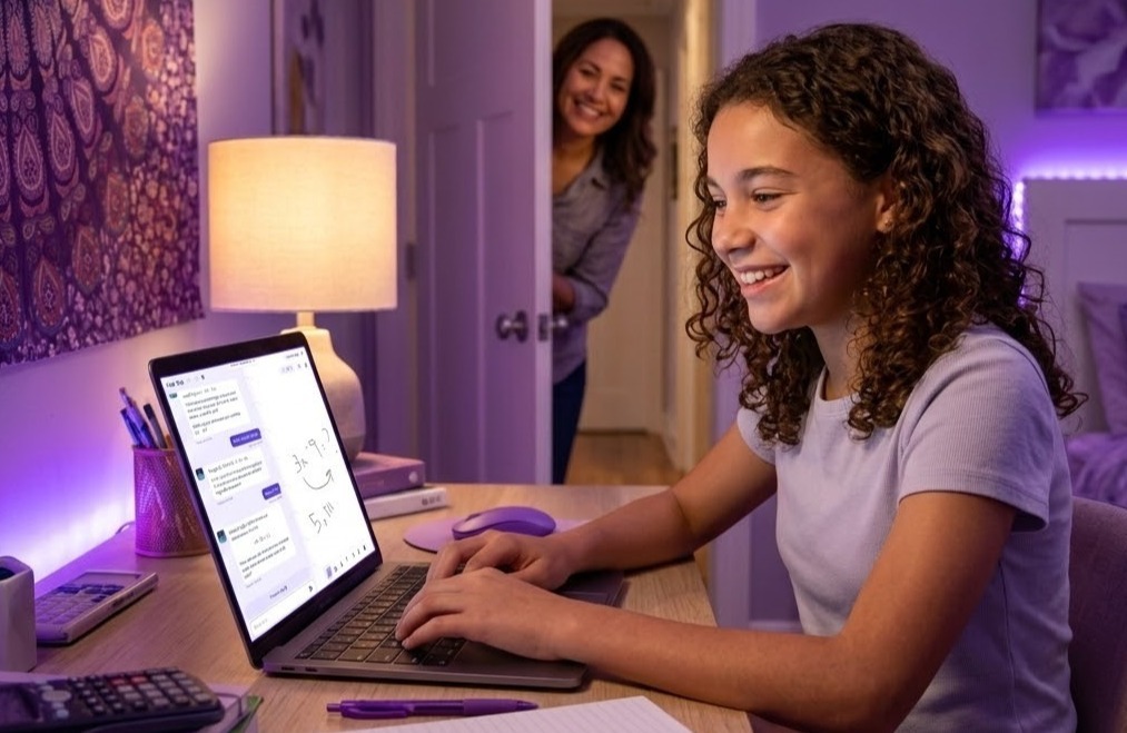 student using starspark.ai for math homework