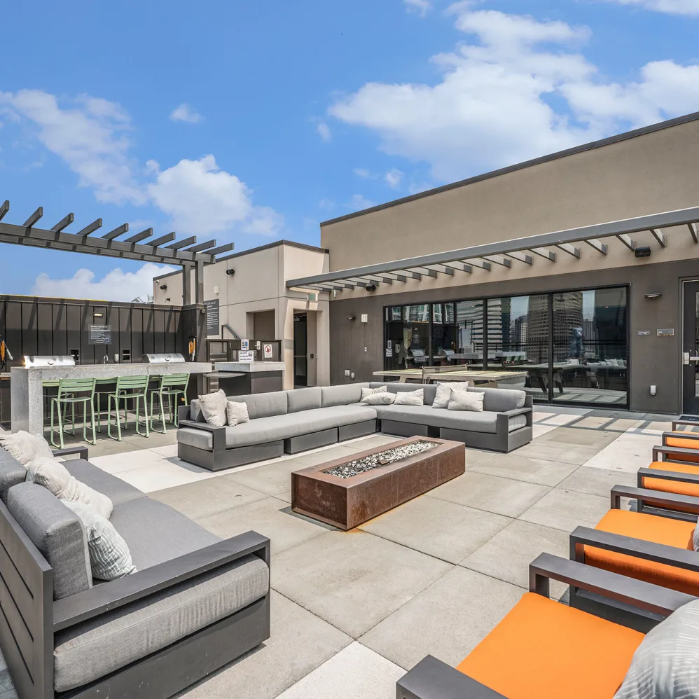 Rooftop seating area