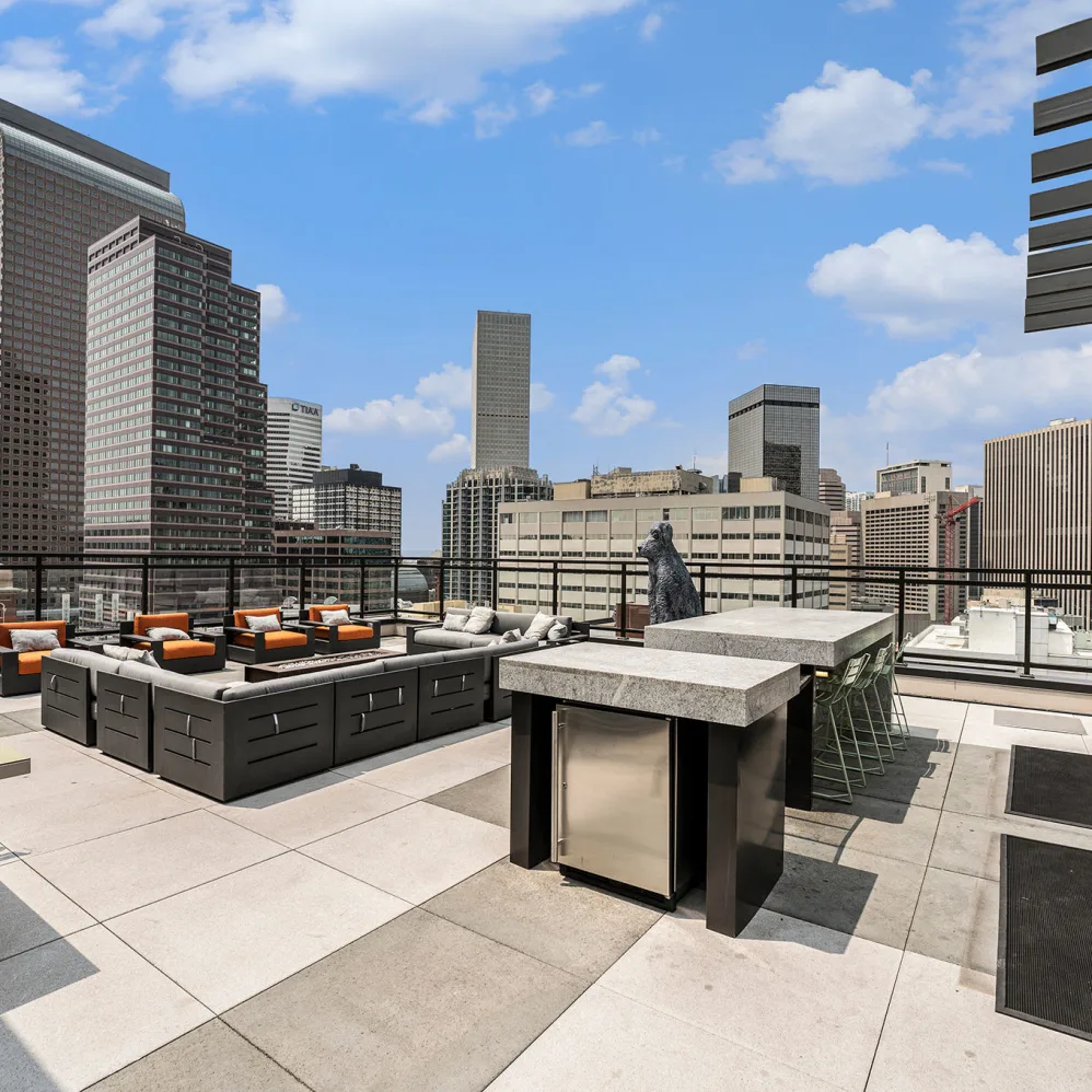 Rooftop seating area