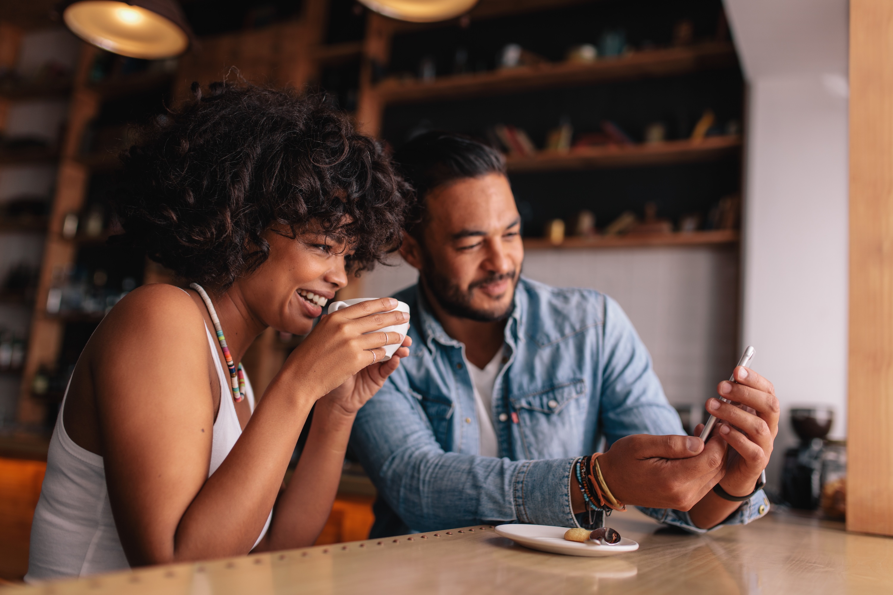 People laughing stock image