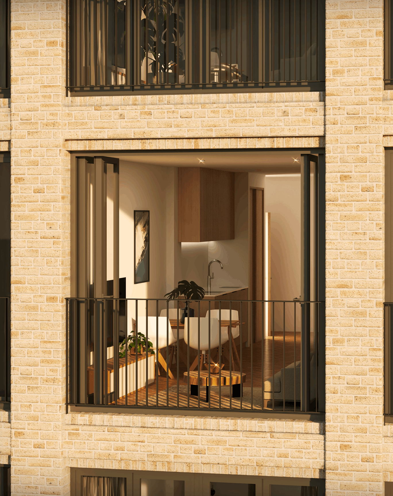 Arquitectura contenida para una vivienda asequible.