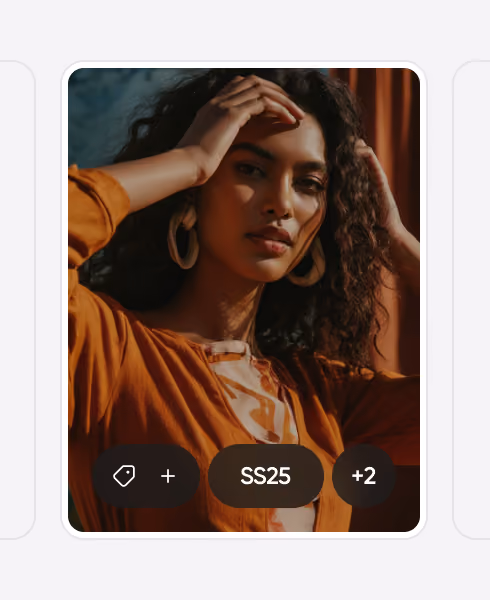 Social media content library displaying posts and media assets