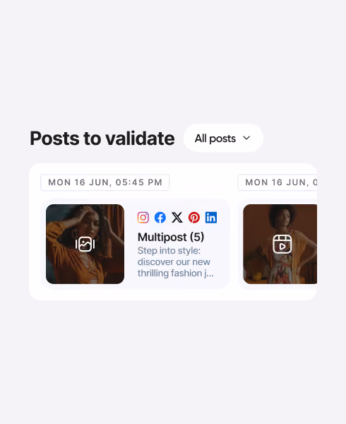 Social media content approval workflow for scheduled posts
