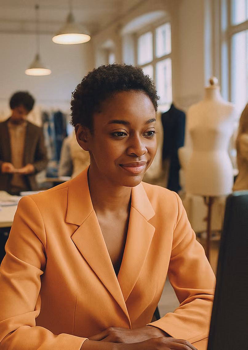 Small business owner managing her shop