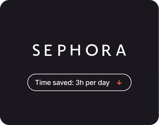 Sephora case study: 3h saved per day