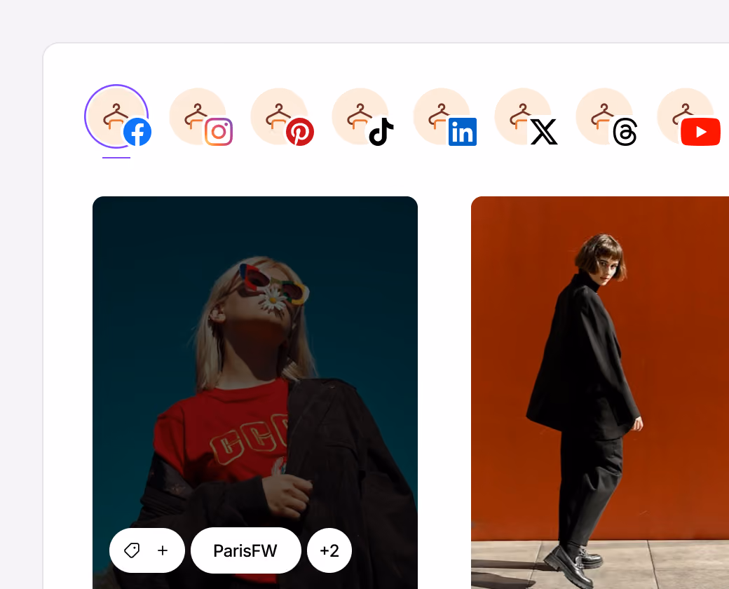 Facebook content preview showing multiple posts