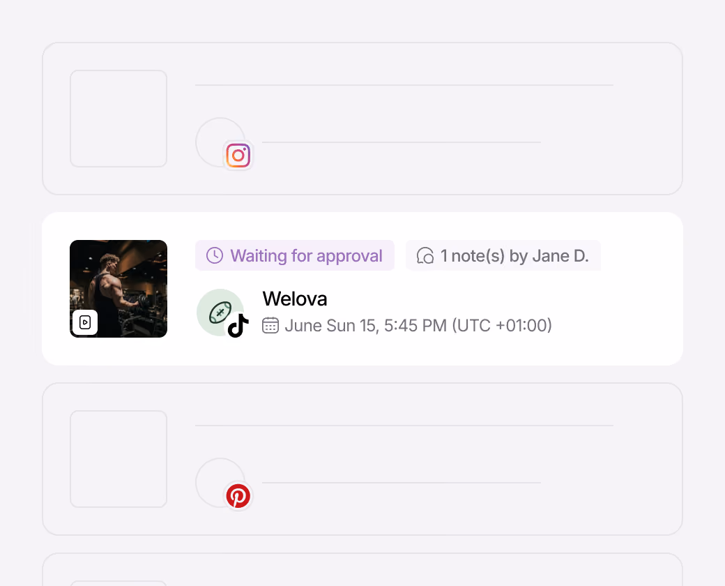 Scheduled TikTok post awaiting approval