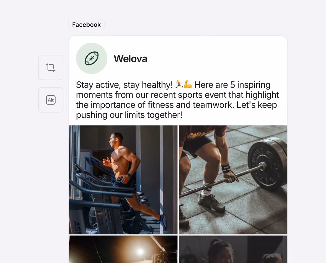 Facebook post preview showing media content