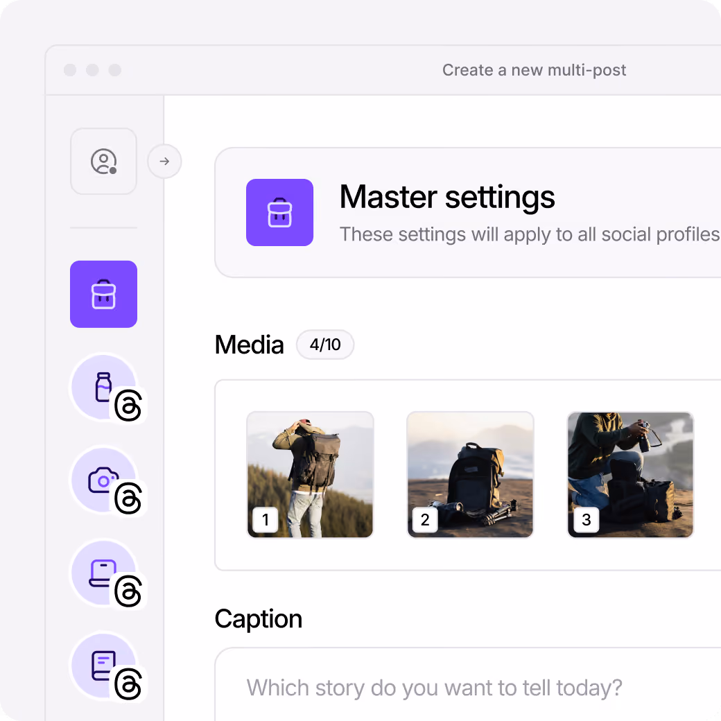 Threads post editor for creating and scheduling content