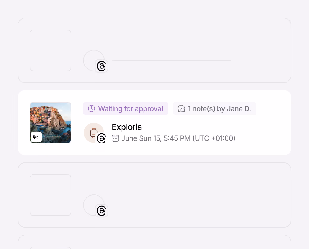 Scheduled Threads post awaiting approval