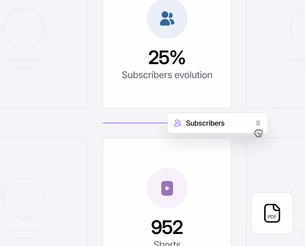 YouTube analytics showing subscribers evolution and shorts plays