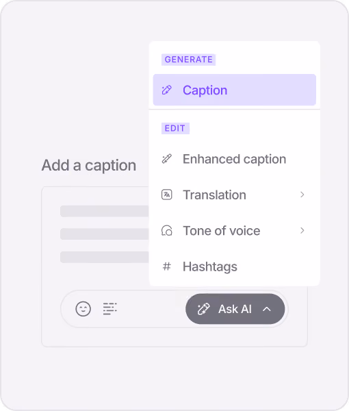 AI-powered social media caption and content enhancement tools