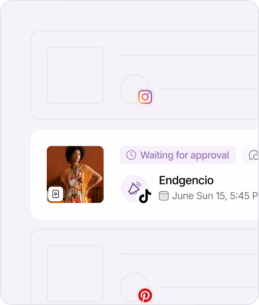 Scheduled social media post awaiting approval