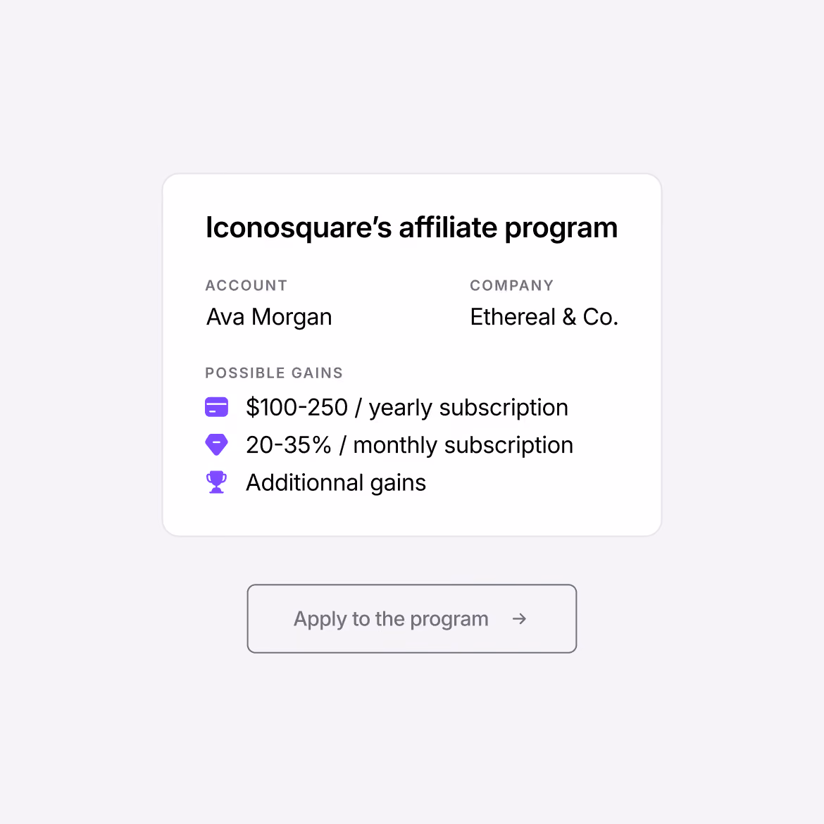 Description of the Iconosquare affiliate program