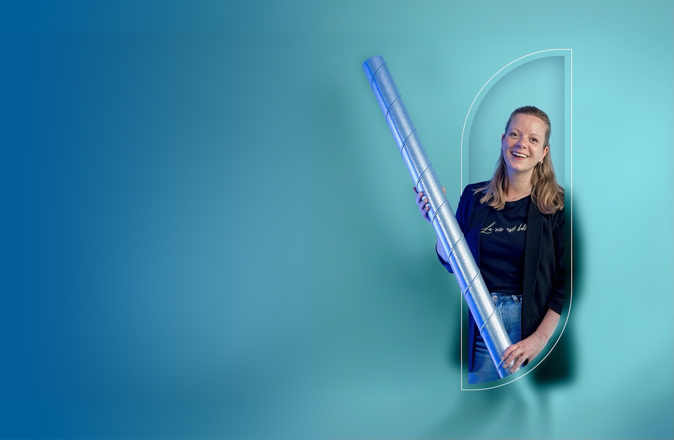 Reddion-collega met een ventilatiebuis