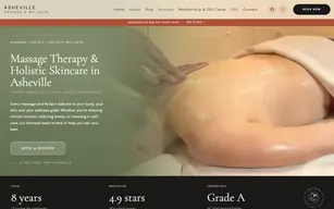 Asheville Massage and Wellness homepage