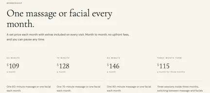 Asheville Massage and Wellness membership plans
