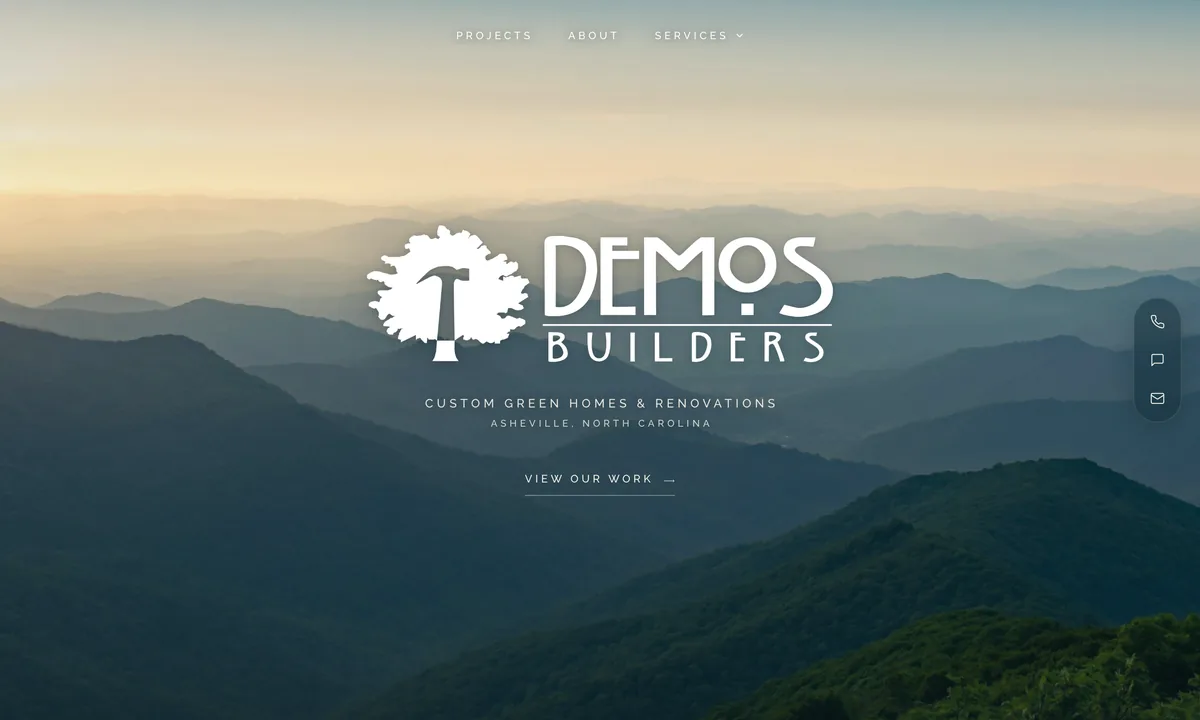 Demos Builders homepage