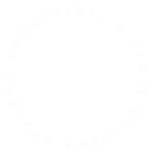 Circular text reading 'EXCLUSIVE, A CRAFT COUNCIL FOOTPRINT' in light font on a white background.