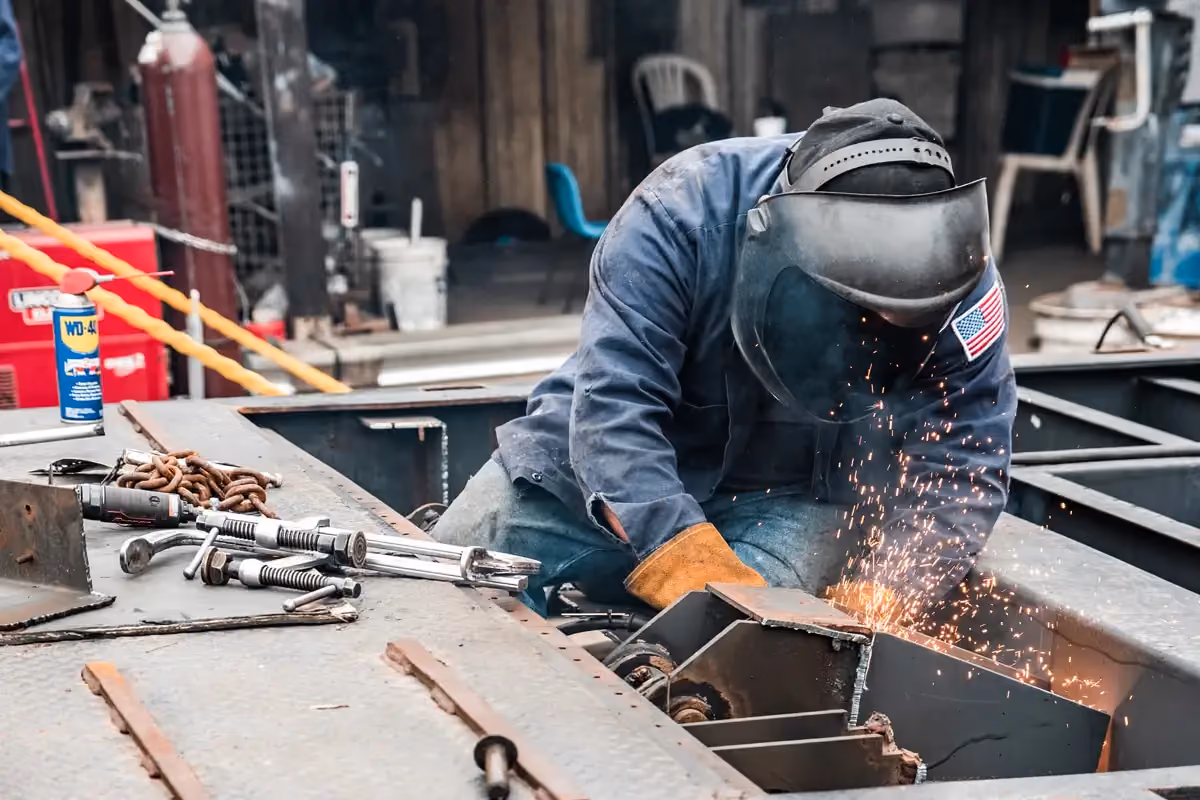 Welding service on semi truck