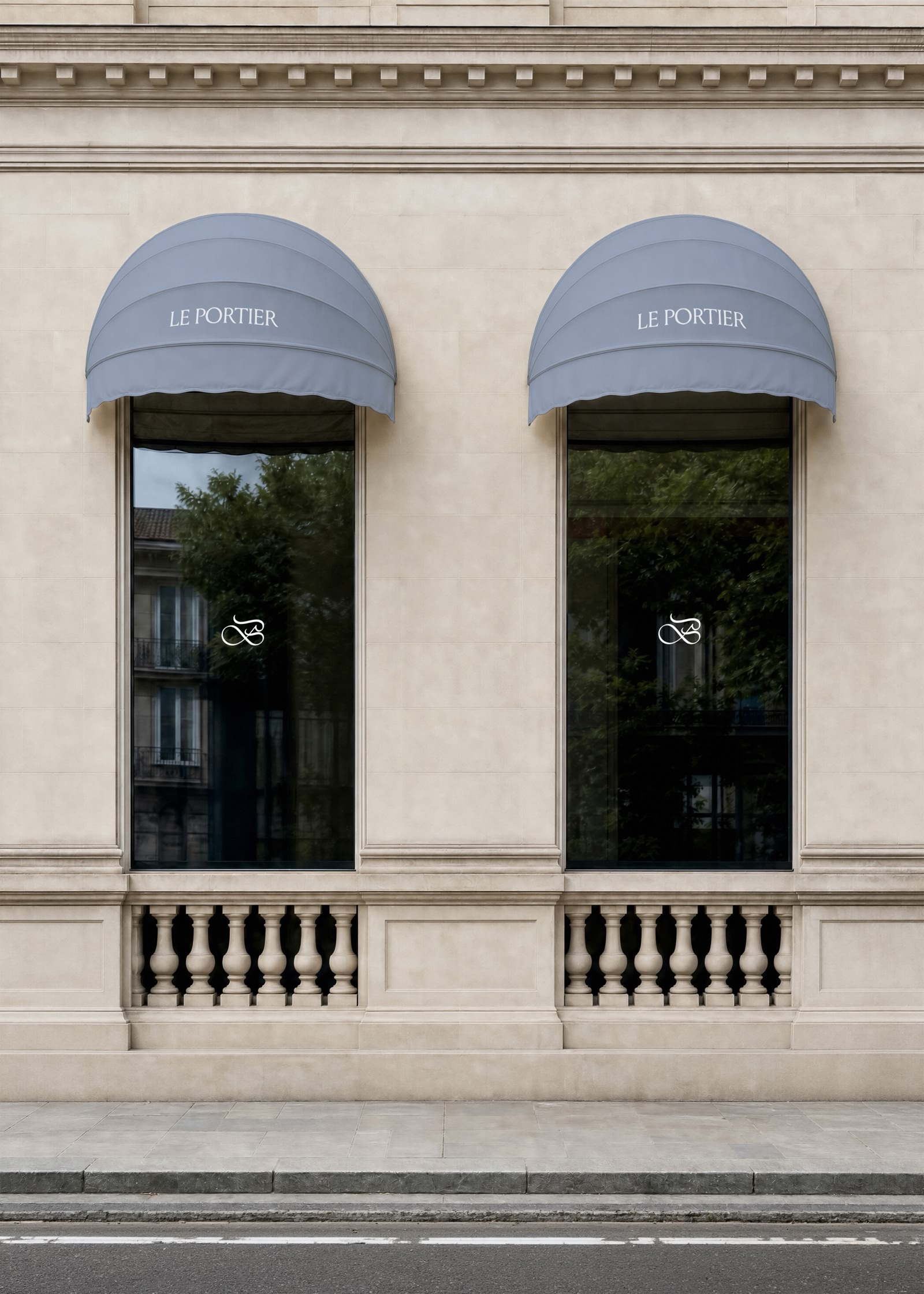 Édition 013 Le Portier, shopfront mockup