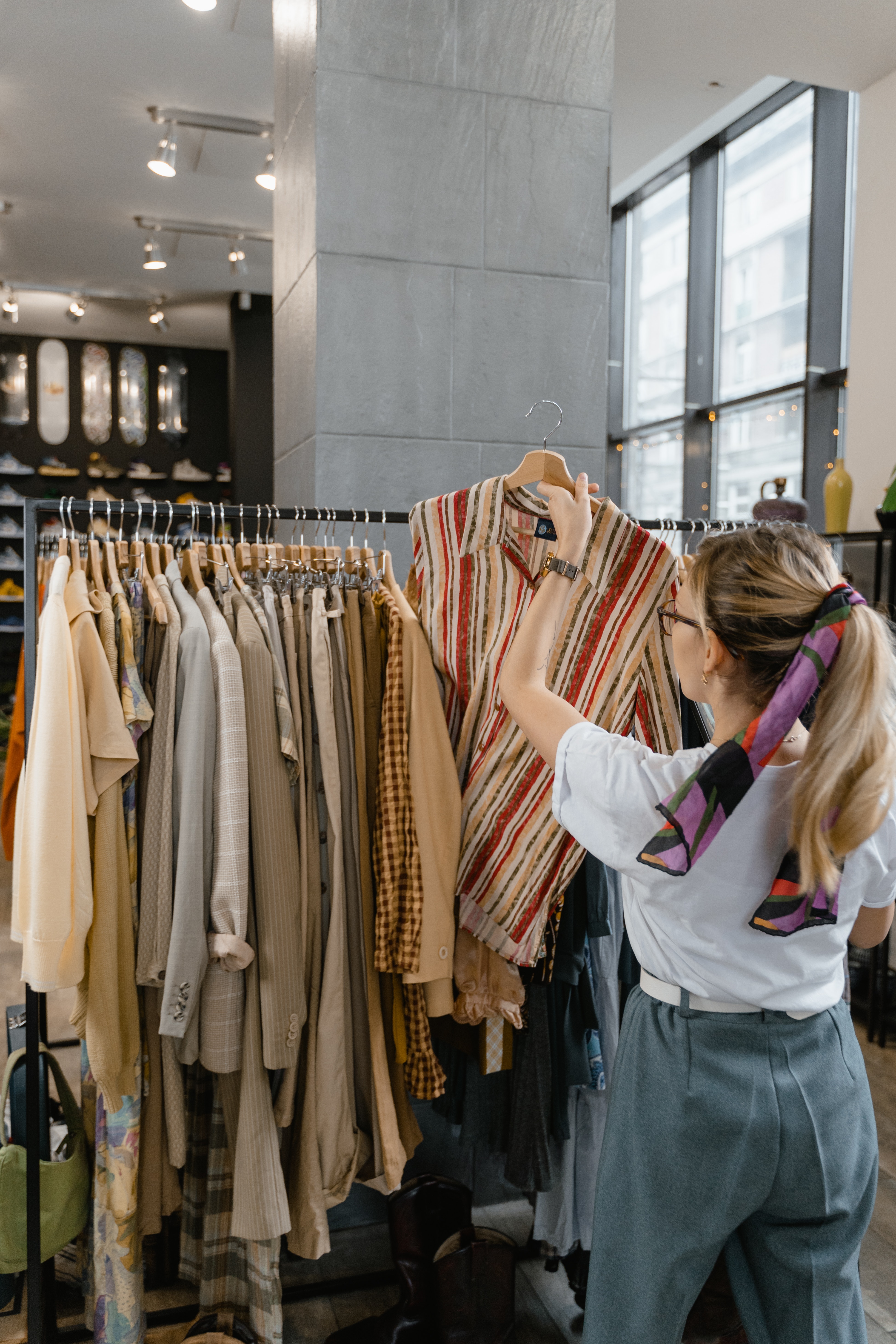 Clothing shopping stock image