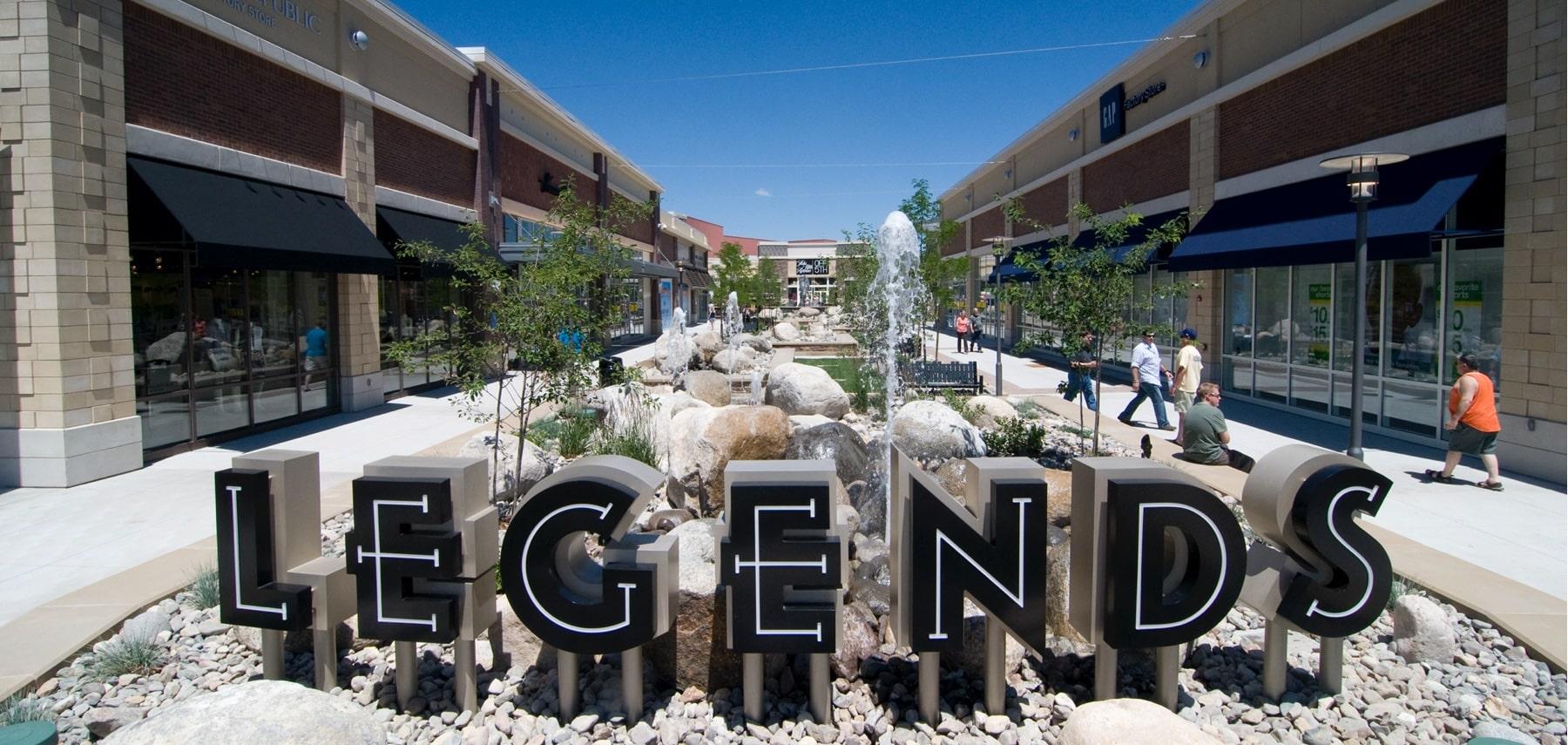 The Outlets at Legends stock images