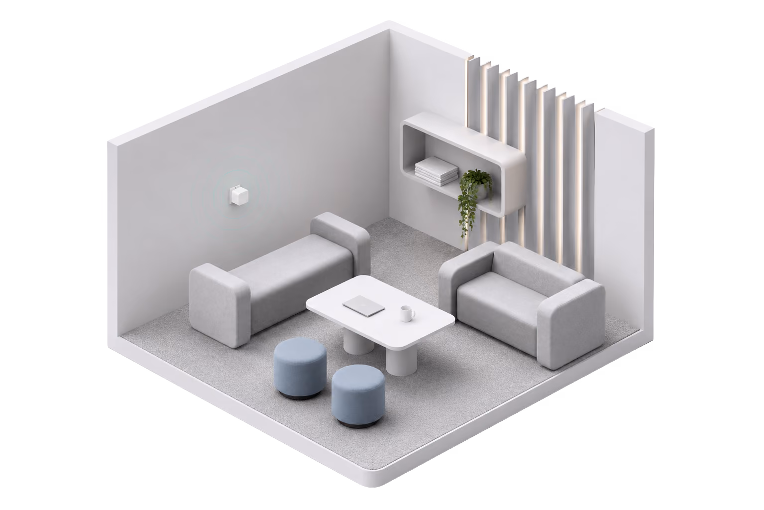 Micro occupancy sensor in a flex space
