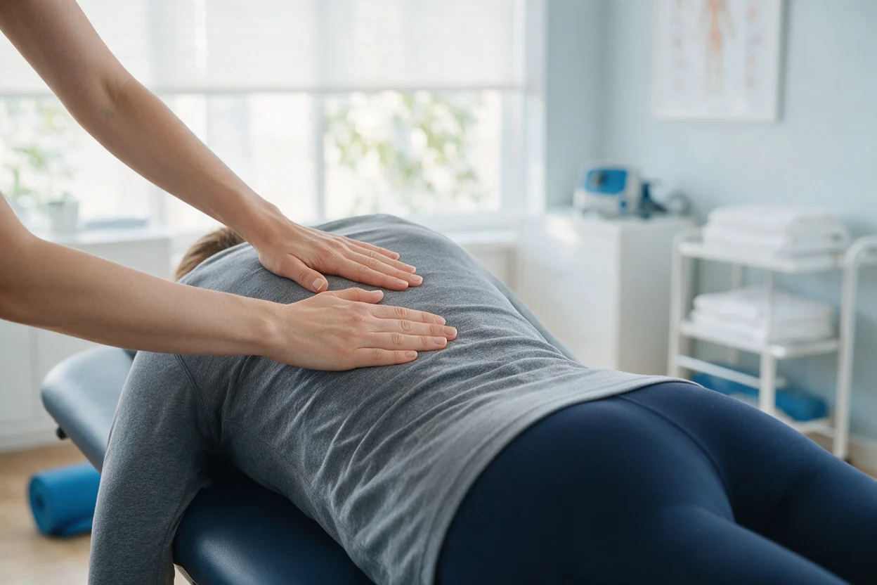 Chronic pain physiotherapy session at EW Physio, Bury St Edmunds