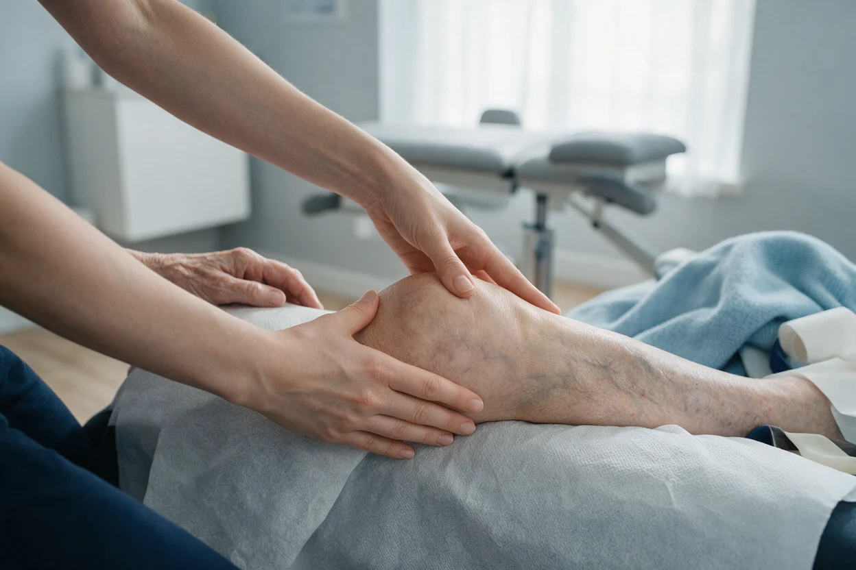 Physiotherapist mobilising an arthritic joint at EW Physio