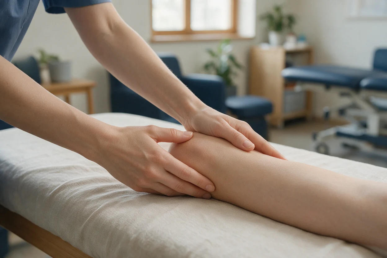 Physiotherapist treating elbow pain at EW Physio, Bury St Edmunds