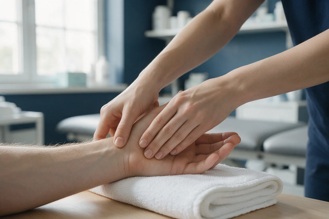 Hand and wrist therapy at the physiotherapy clinic in Bury St Edmunds