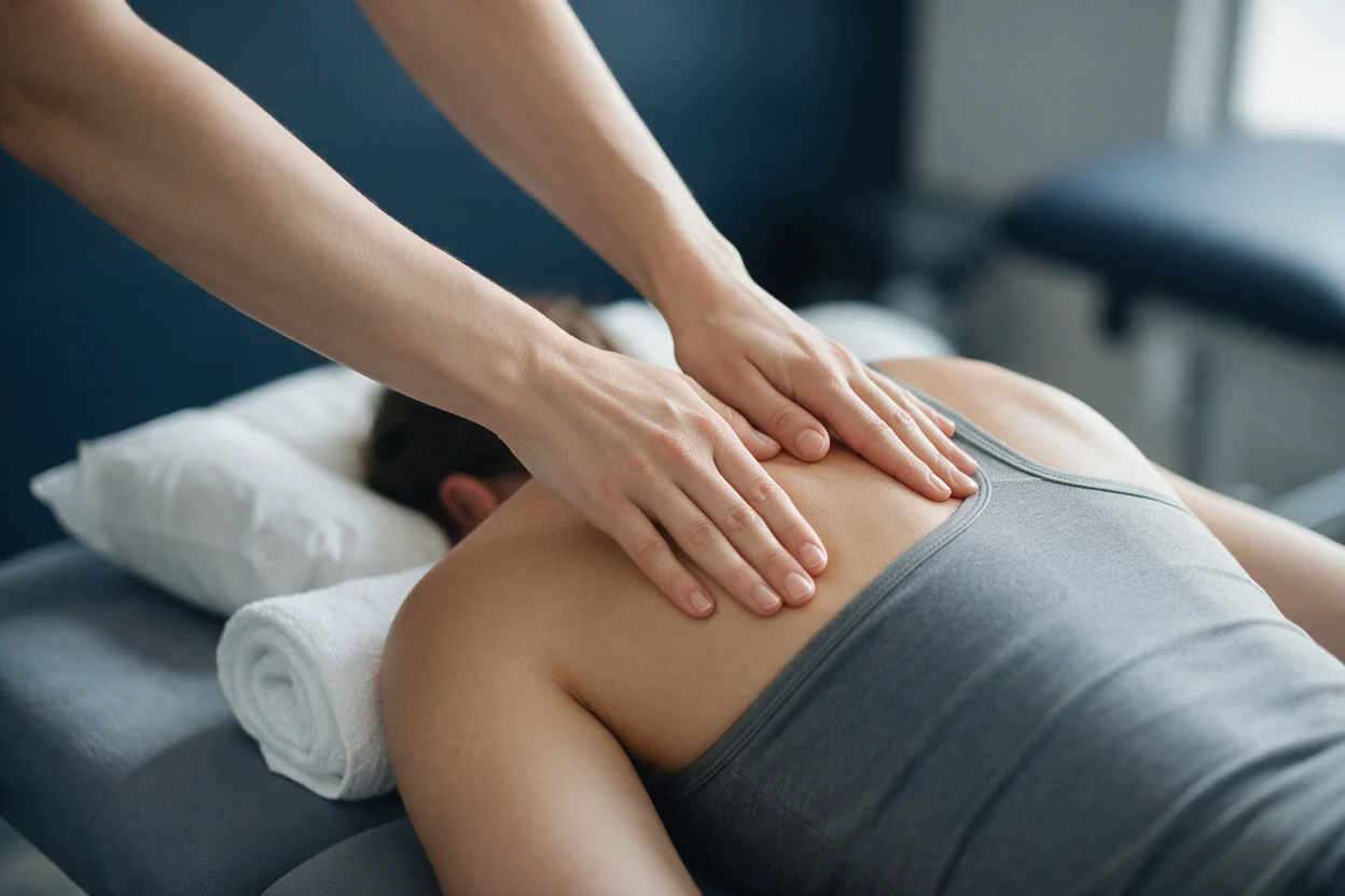 Deep tissue sports massage releasing muscle tension at EW Physio, Bury St Edmunds