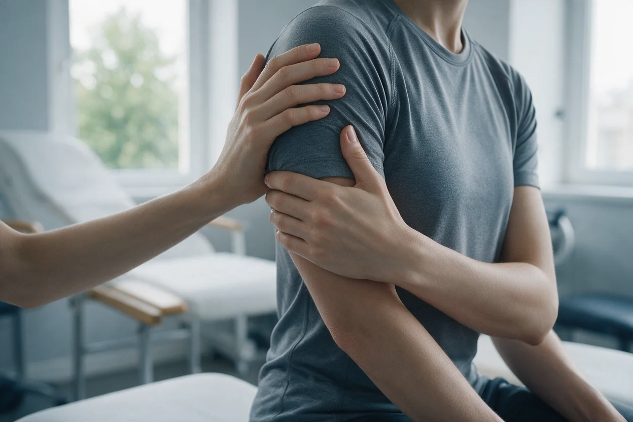 Shoulder rehabilitation plan discussed with a patient in Bury St Edmunds